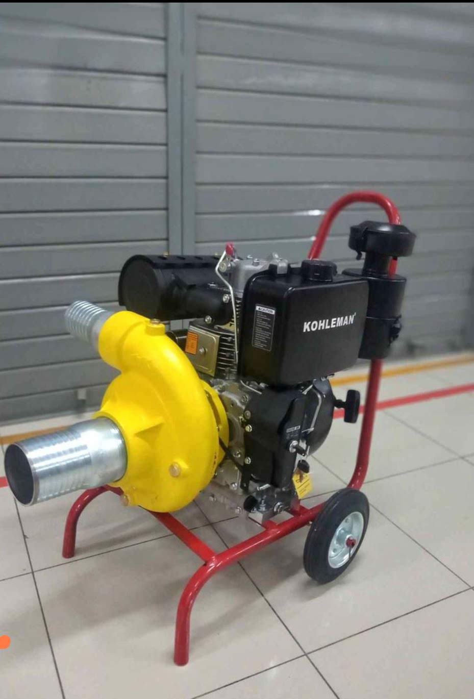 Motobomba diésel sobre carro