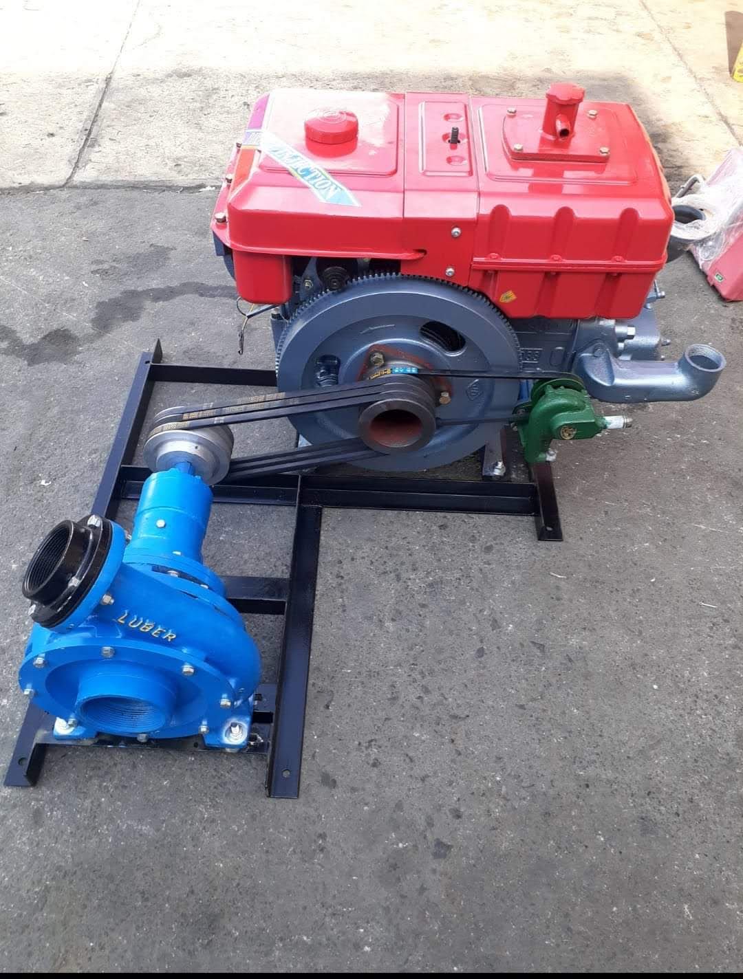Bomba con transmisión por faja