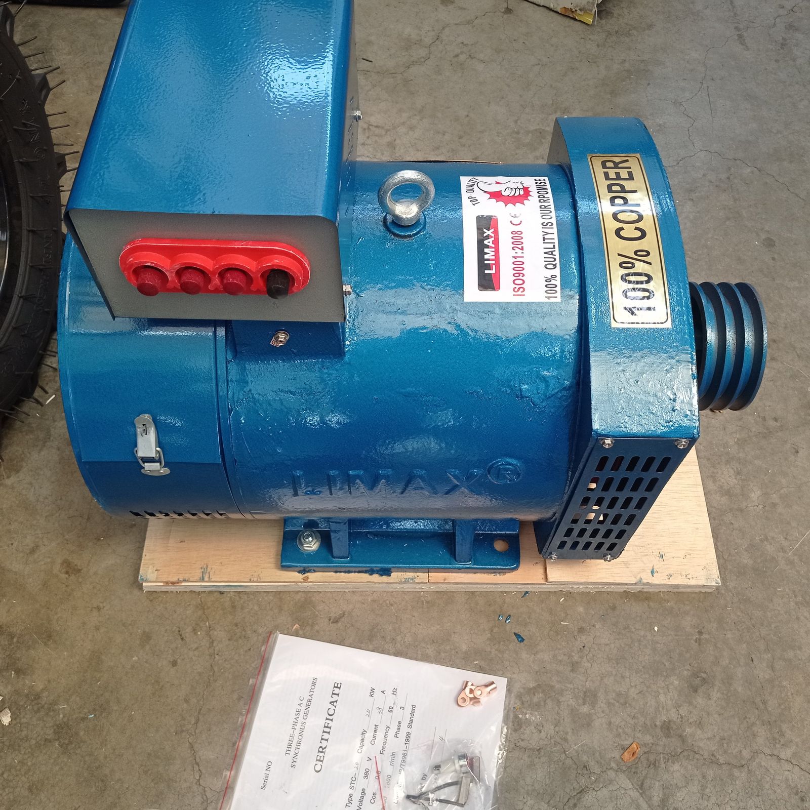 Alternador industrial de polea